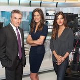 David Cantero, Isabel Jiménez y Sara Carbonero