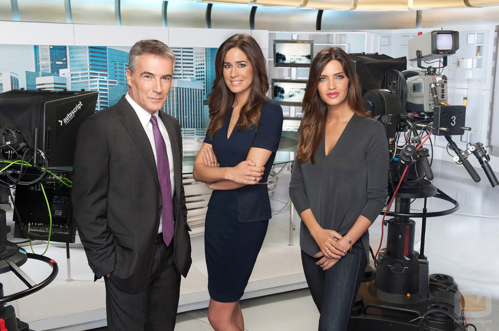 David Cantero, Isabel Jiménez y Sara Carbonero