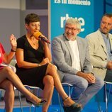 Eva Hache junto a Fernando López Puig en la presentación de 'La Paisana'