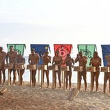 Los concursantes de 'Supervivientes 2020' en una prueba de la Gala 1 