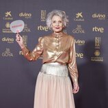 Marisa Paredes en la alfombra roja de los Premios Goya 2024