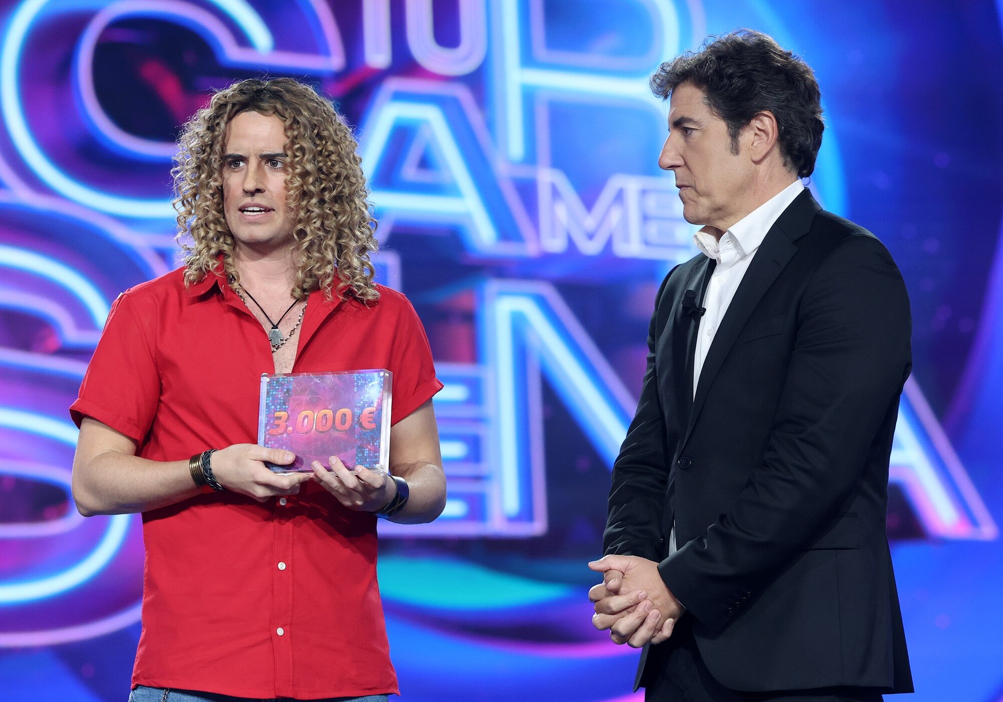 Mikel Herzog y Manel Fuentes, al final de la gala 7 de 'Tu cara me suena'